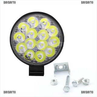 Đèn led tròn 14 bóng công suất 42W cho xe tải/xe SUV/ATV