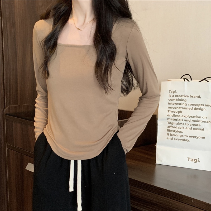 Áo Thun Tay Ngắn Cổ Chữ U Dáng Ôm Thời Trang Dành Cho Nữ 53350