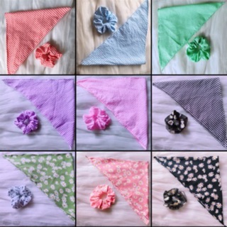 Khăn Bandana Turban hoa cúc nhí in vải xịn xinh