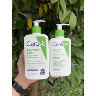 Sữa rửa mặt cerave cho da khô, hỗn hợp cerave hydrating cleanser - 236-355ml-473ml