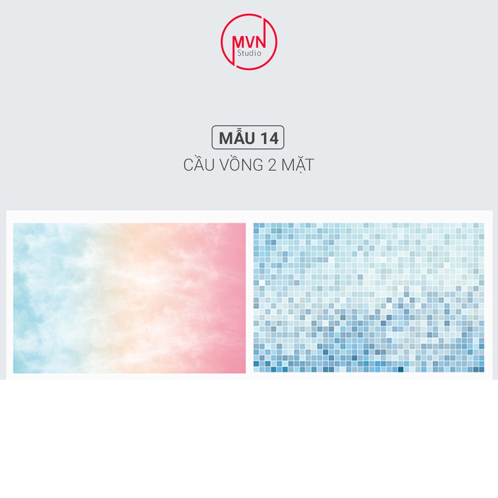MVN Studio - Phông kẻ sọc cầu vòng 2 mặt - phông nền 3D chụp ảnh sản phẩm size 57x87cm
