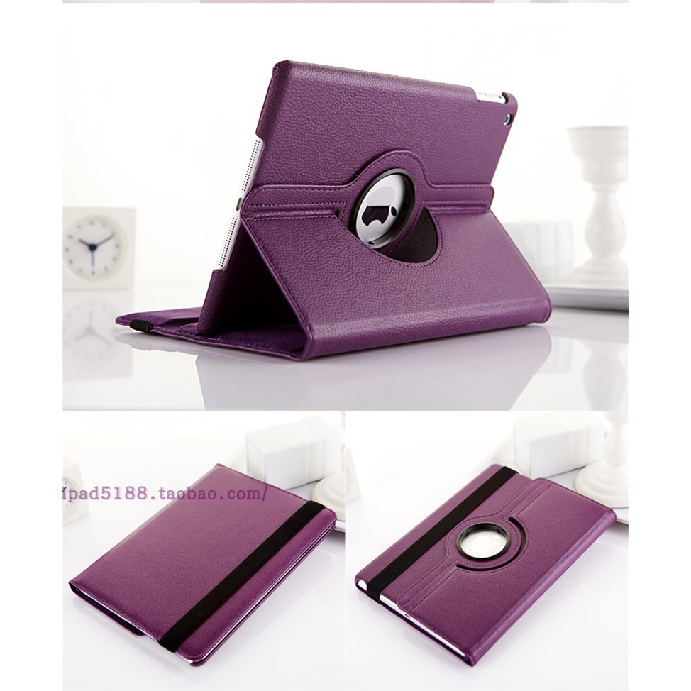 Vỏ iPad,  Bao da iPad New 2017/iPad Air/iPad Air 2/iPad Mini123/iPad Mini4/iPad 234 xoay 360 độ (đỏ) | BigBuy360 - bigbuy360.vn