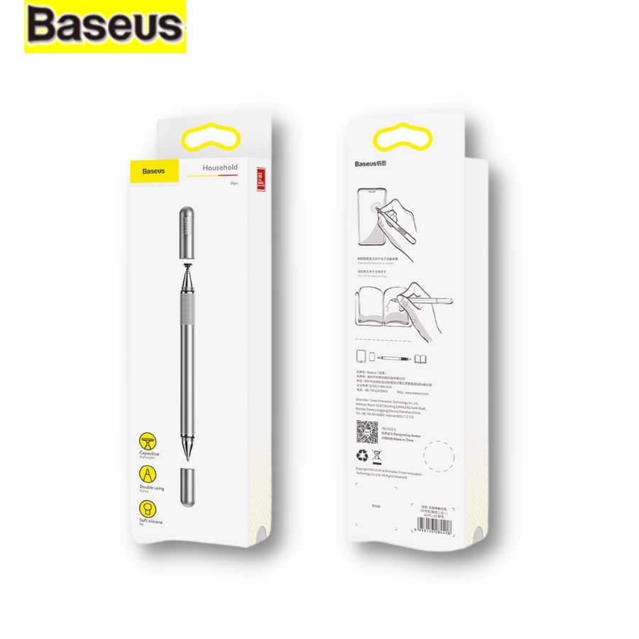 Bút Cảm Ứng Điện Dung Baseus Stylus 2 Trong 1 Đa Năng Cho Máy Tính Bảng iPad iPhone Samsung Xiaomi Huawei LV385