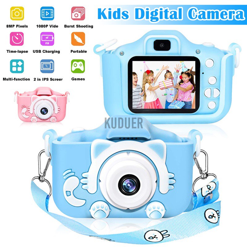 Mini Digital Camera 1080P Video Camcorder 2'' IPS Screen For Children Kids Gift