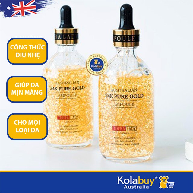 Tinh chất vàng Dưỡng da của Úc Thera Lady 24K Pure Gold Ampoule 100ml
