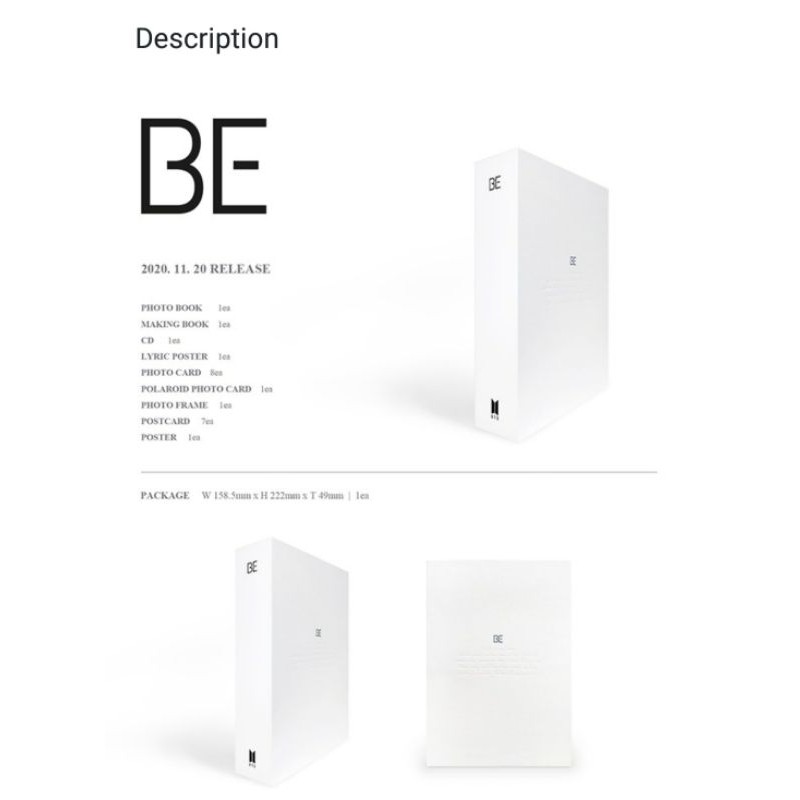 Album BE BTS phiên bản giới hạn