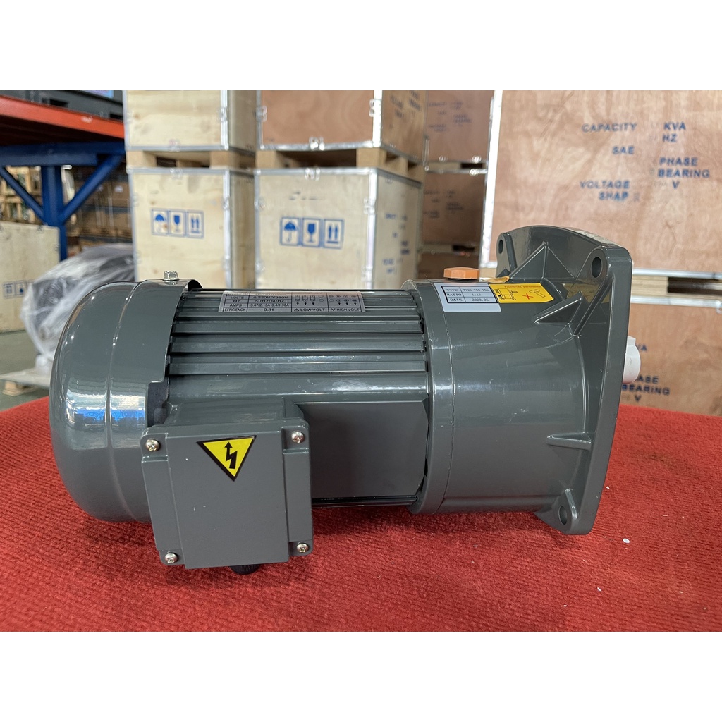 Motor giảm tốc mặt bích 0.75kw 1HP cam kết dây đồng - 3pha-1/15 -cốt 28