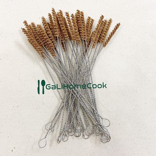 [XẢ KHO] Cọ rửa xơ dừa - Ống hút tre (Bamboo Straws) hút trà sữa, hút sinh tố -  - Galihomecook