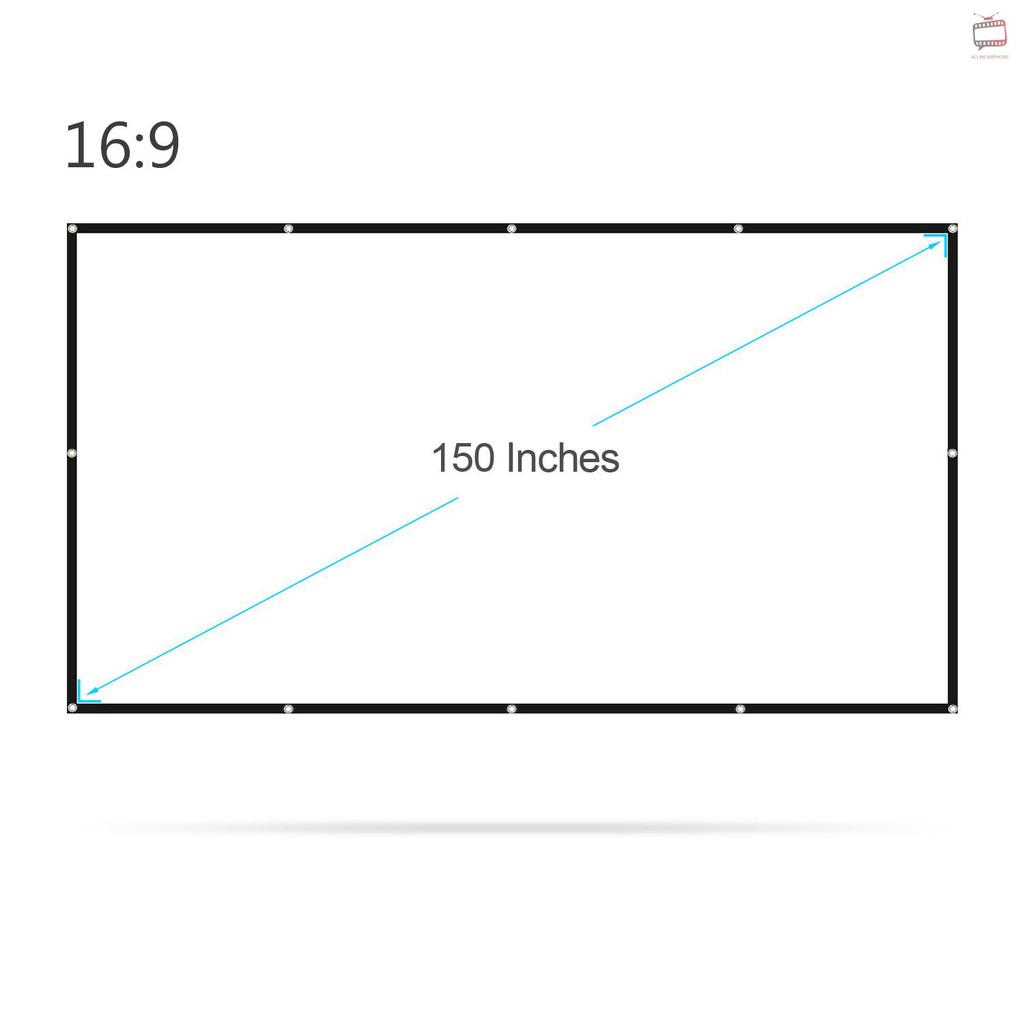 Màn hình chiếu 150 inch tỉ lệ 16: 9 tiện dụng