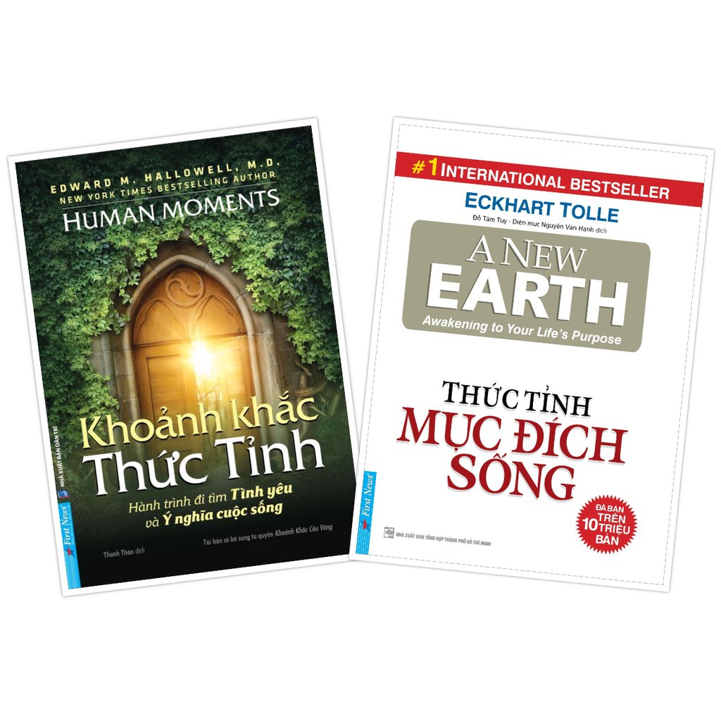 Sách - Combo Khoảnh khắc thức tỉnh 54396 + Thức tỉnh mục đích sống 48739 - FirstNews Tặng Kèm Bookmark