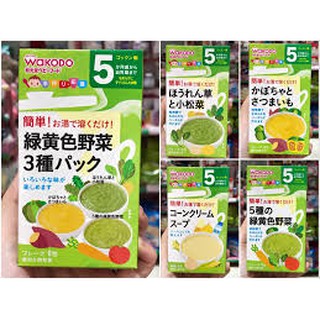 BỘT ĂN DẶM WAKODO NHẬT ĐỦ VỊ Bé 5 tháng