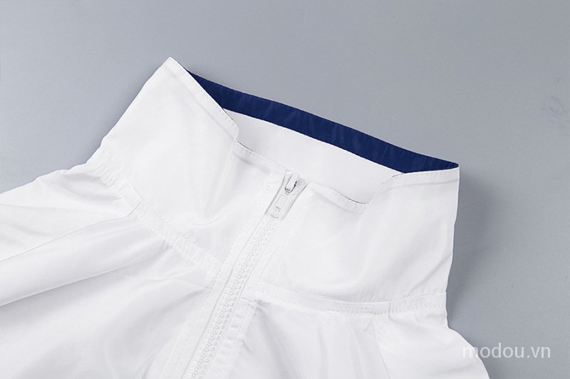 Áo khoác lửng cổ bẻ dây rút có khóa kéo dáng rộng phong cách đường phố thời trang cho phái nữ