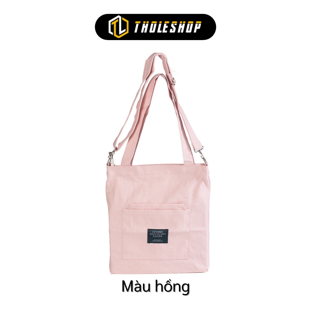 Túi Tote - Túi Xách Vải Đeo Vai Living, Chất Liệu Canvas Bền, Phong Cách Hàn Quốc 7398