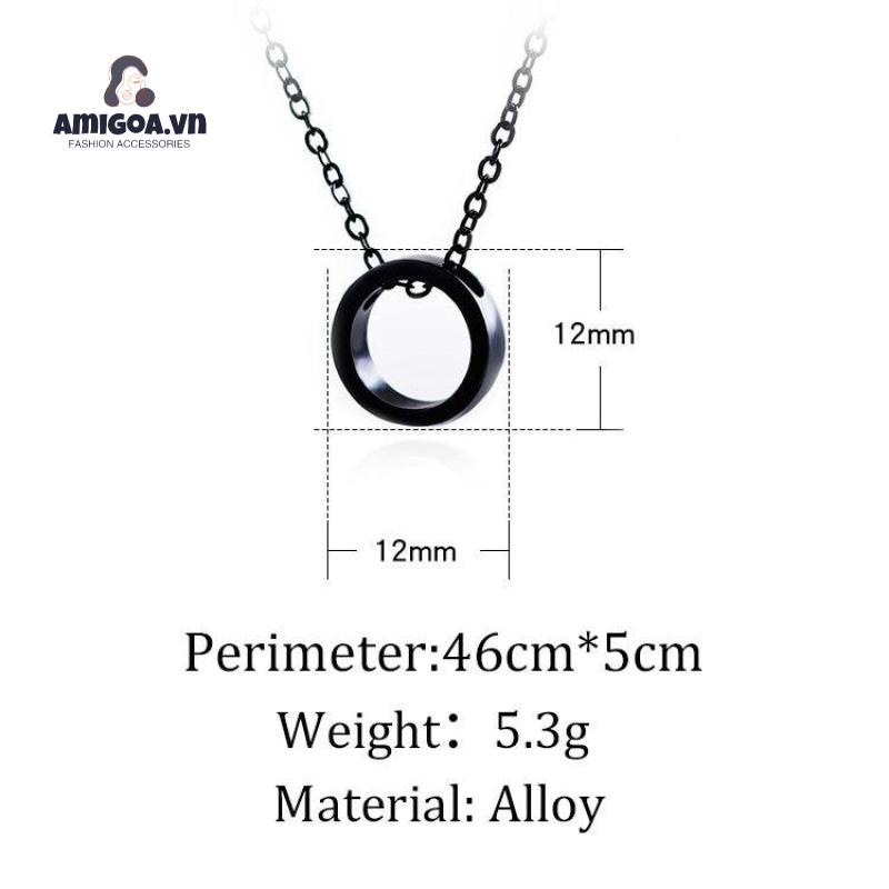 Vòng cổ Mặt Nhẫn Kim Loại Đơn Giản Dành Cho Cặp Đôi