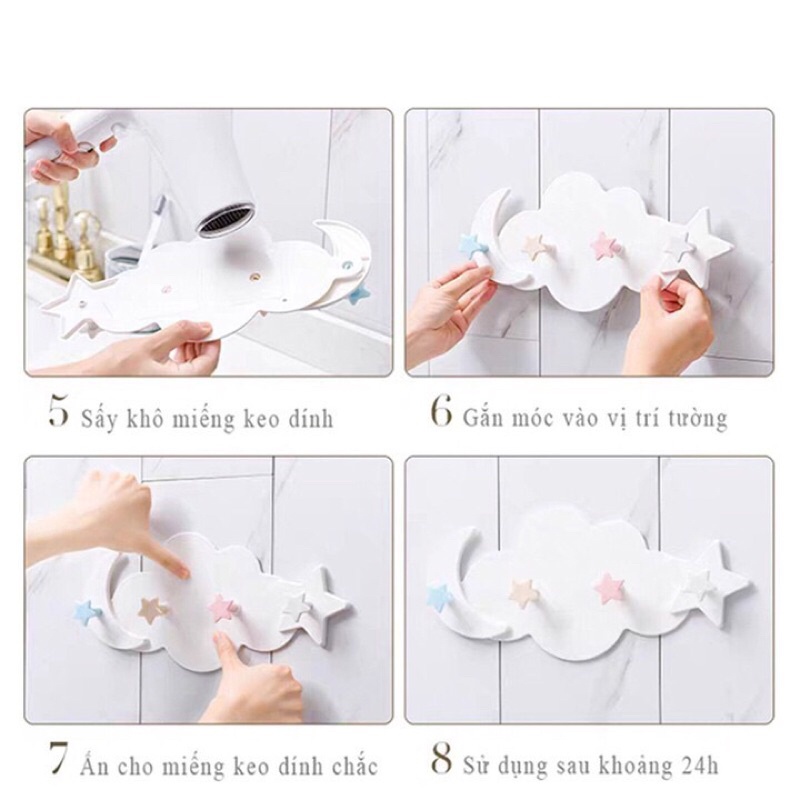 kệ dán tường thiết kế hình đám mây