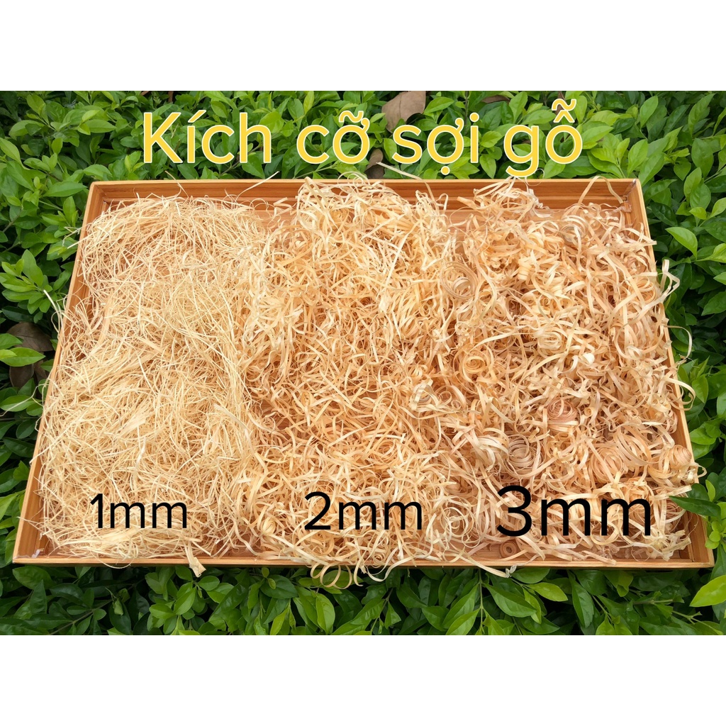 Sợi gỗ tự nhiên trang trí hộp quà, lót chống shock quà tặng dạng sợi raffia.