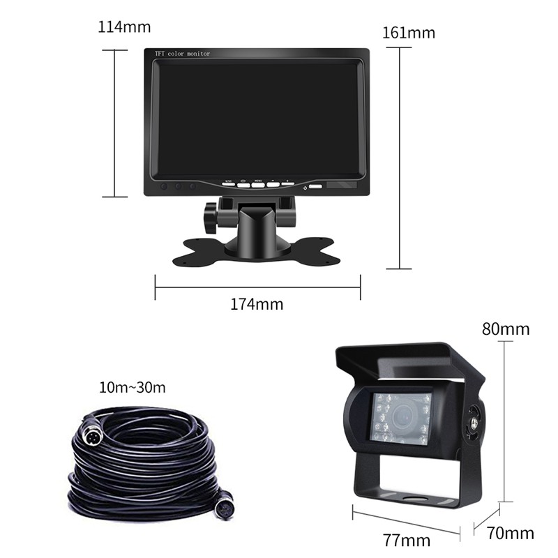 Màn Hình Lcd Tft 7 Inch + Camera Kép Cho Xe Hơi | BigBuy360 - bigbuy360.vn