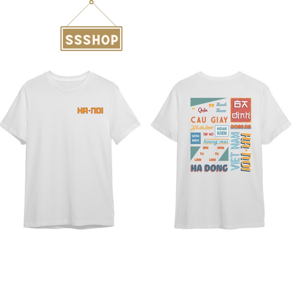 Áo thun nữ nam unisex Họa tiết CÁC TỈNH THÀNH💖Chất vải cotton thấm hút mồ hôi dày dặn, hình in PET chất lượng cao - AT