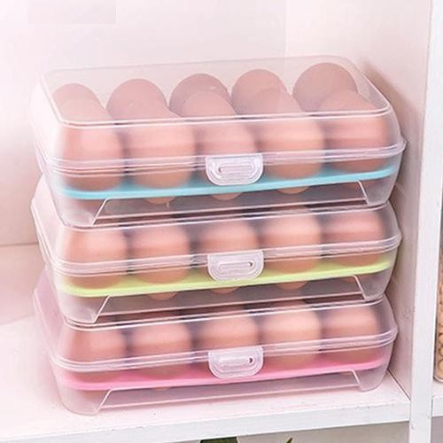 Hôp nhựa đựng trứng gà 2 tầng 24 ô - hộp đựng trứng vịt 15 ô