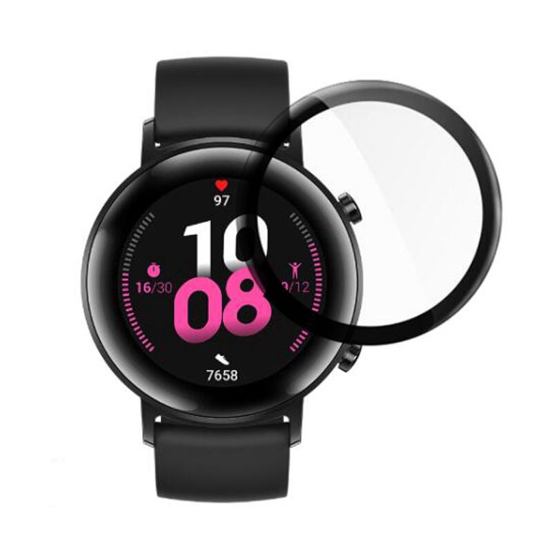 Kính Cường Lực Cong 3d Bảo Vệ Màn Hình Cho Đồng Hồ Huawei Watch Gt 2 42mm