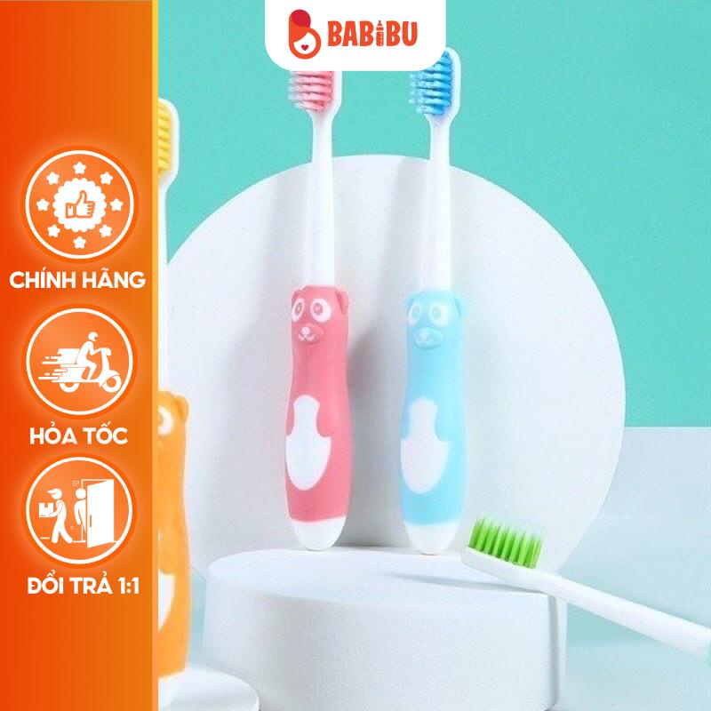 [3-6Y] Bàn Chải Trẻ Em  Hình Gấu Raoyi Cao Cấp Xuất Nhật Cho Bé Babibu - BCHGR