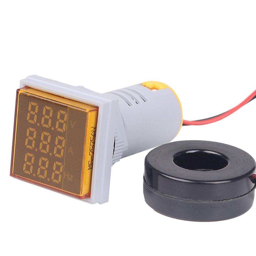 Vôn Kế Điện Tử Có Đèn LED 1-100A 20-75Hz
