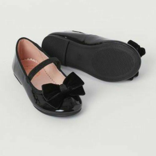 Giày búp bê nơ đen H&amp;M chuẩn auth UK cho bé gái