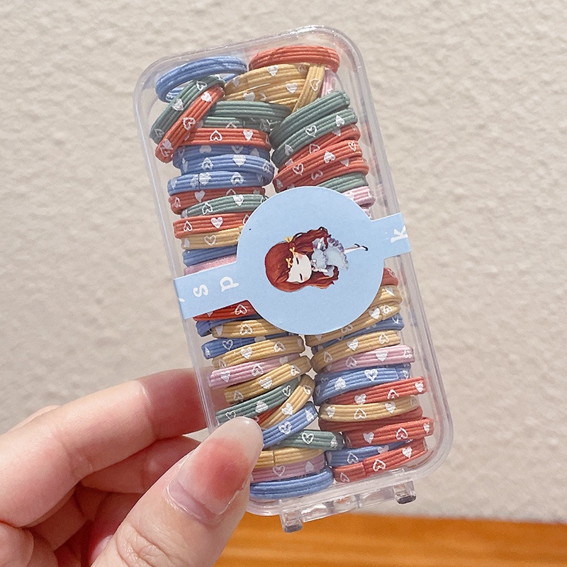 60/90 Dây Buộc Tóc Bản Rộng Co Giãn Màu Sắc Phong Cách Hàn Quốc Cho Bé