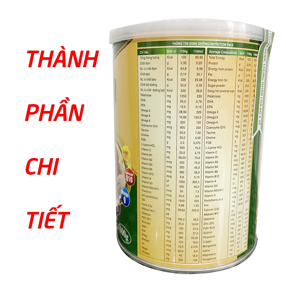 Sữa bột Omega 369 giúp bổ não, sáng mắt, khỏe tim mạch, tiêu hóa tốt - 400g (Sữa bột Omega 369)