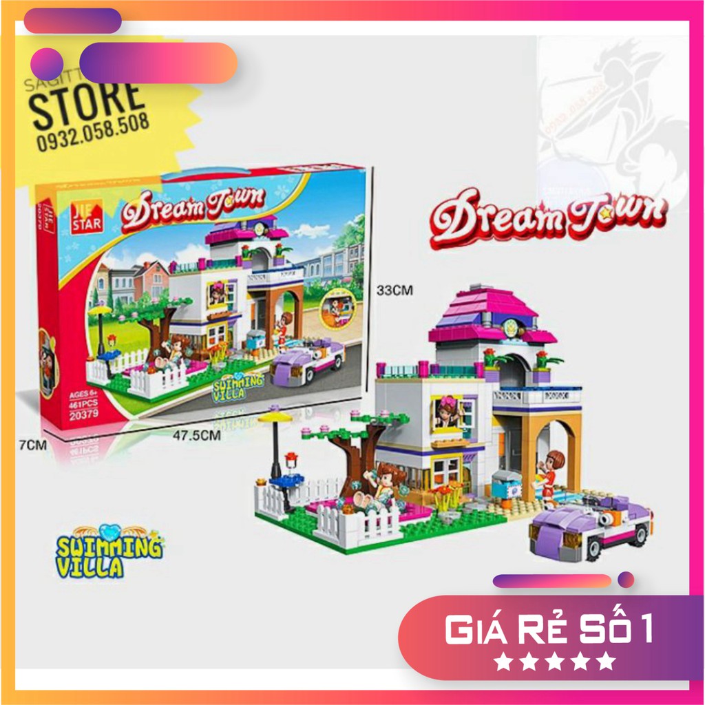 Lego Jiestar 20379 Lắp Ráp Biệt Thự Mùa Hè ( 461 Mảnh ) [Hot]