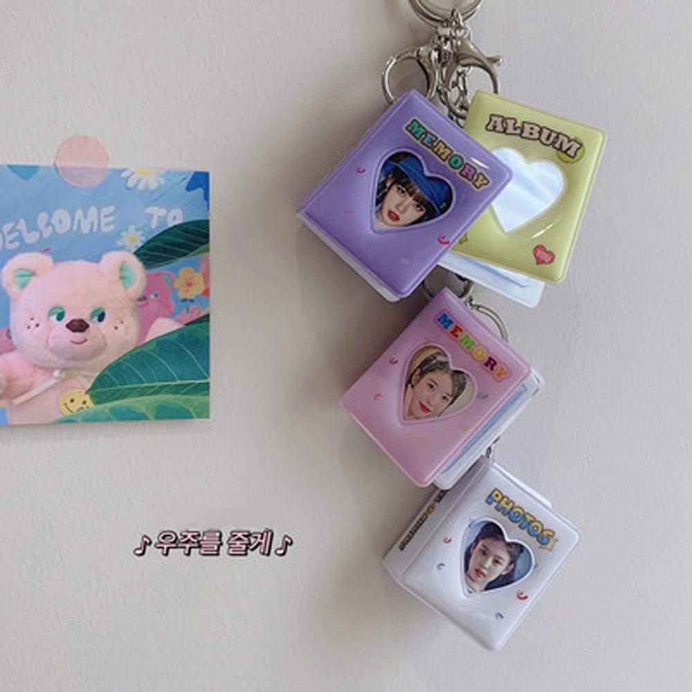 Thẻ Album Ảnh Kèm Móc Khóa Hình Trái Tim Xinh Xắn