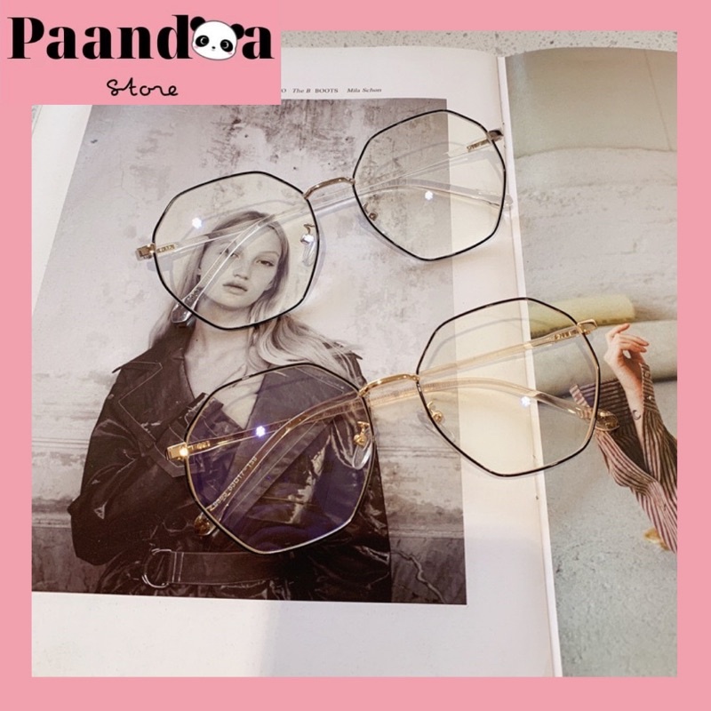 [Hàng cao cấp] Mắt Kính Đa Giác - Gọng Kim Loại - Chống tia bức xạ bảo vệ mắt mã MKCC03 | BigBuy360 - bigbuy360.vn