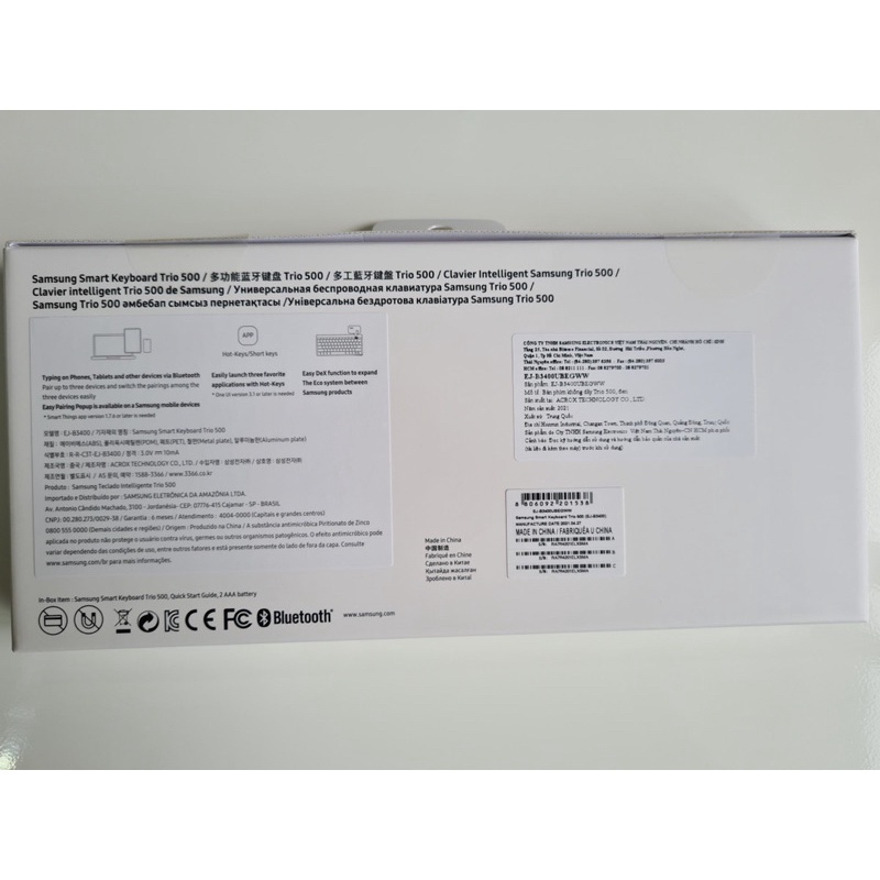 Bàn phím không dây Samsung Smart Keyboard Trio 500 - Hàng Chính Hãng