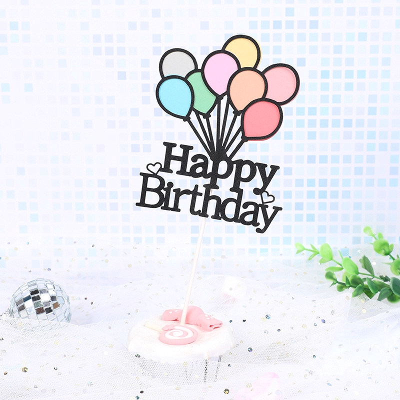 Bong Bóng Trang Trí Bánh Sinh Nhật Nhiều Màu