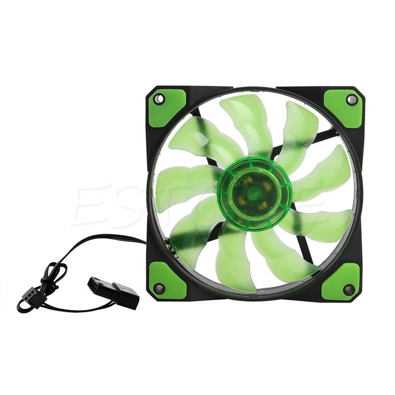 3-Pin/4-Pin 120mm PWM PC Computer Case CPU Cooler Cooling Fan with LED Light NEW