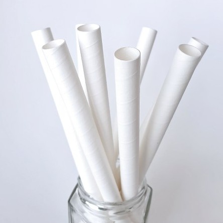 [GIÁ SỈ] 1000 Ống hút giấy trà sữa phi 12 màu trắng (25 ống/túi) dùng một lần, thân thiện với môi trường - hàng Việt Nam