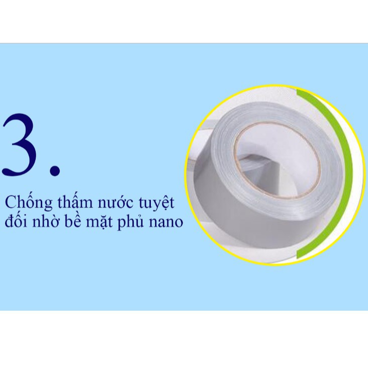 Băng keo dính chống thấm dột nước 5cm chịu nhiệt đa năng dán siêu chắc cho mái tôn công nghệ nhật bản