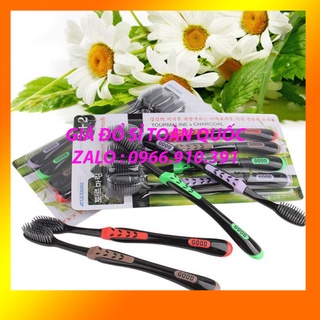 Set 4 bàn chải đánh răng nano than tre hàn quốc