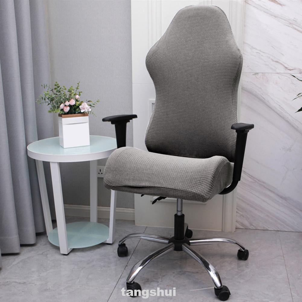Solid Reusable Removable Dustproof Washable Polyester Stretch Home Office Gaming Chair Cover