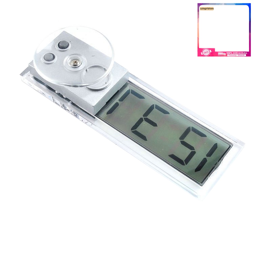 Đồng Hồ Kỹ Thuật Số Màn Hình LCD Có Giác Hút Gắn Kính Chắn Gió Xe Hơi