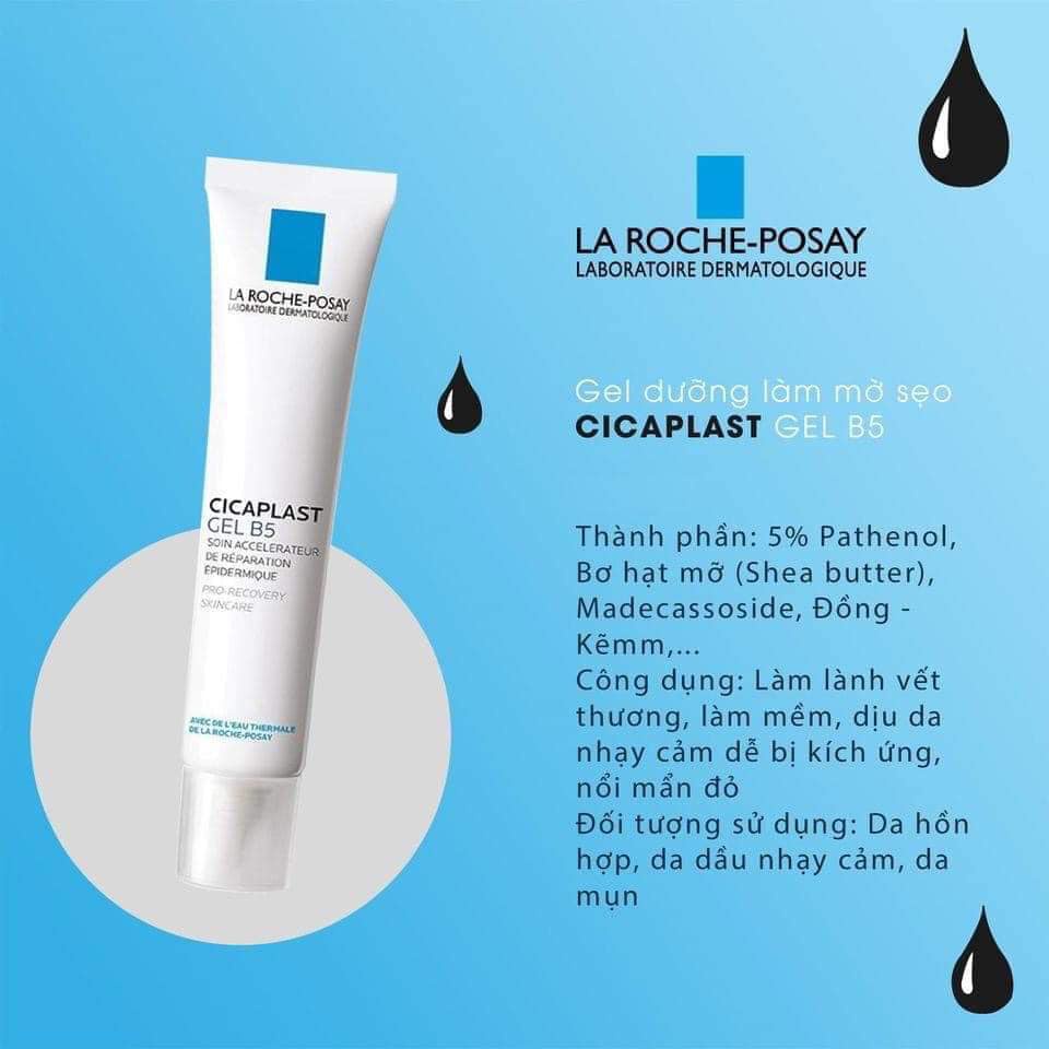 Kem giảm sẹo thâm, phục hồi da La Roche-Posay Cicaplast Gel B5