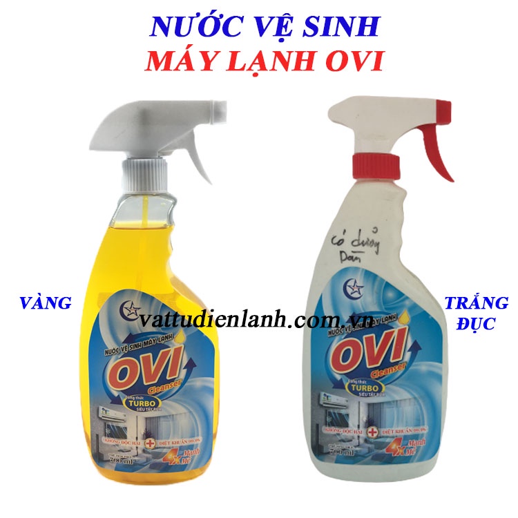 Chai rửa dàn nhôm, nước vệ sinh điều hòa ô tô OVI có dưỡng dàn