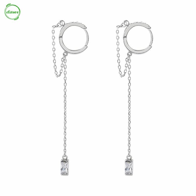 1 Khuyên Tai Nữ Dáng Dài Đính Đá Thời Trang