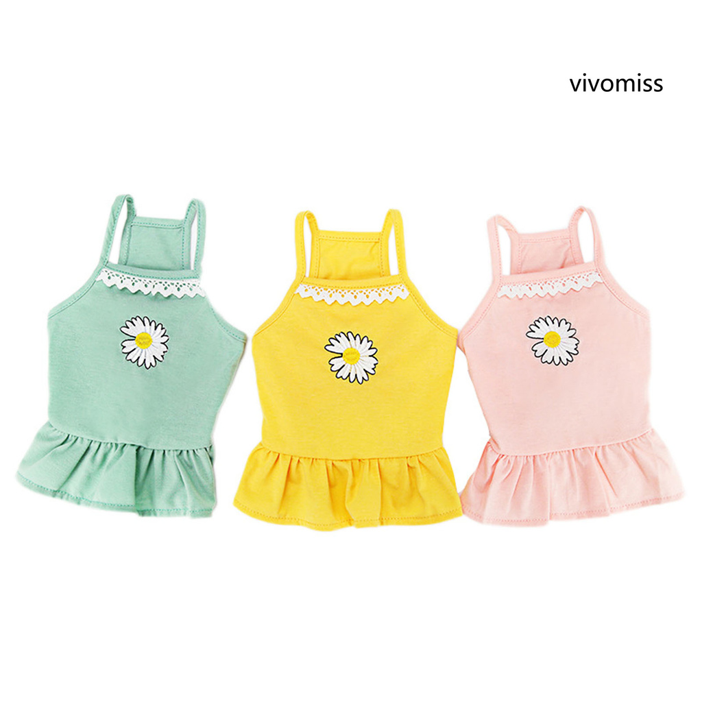 Đầm Hoa Sát Nách Thoáng Khí Cho Thú Cưng