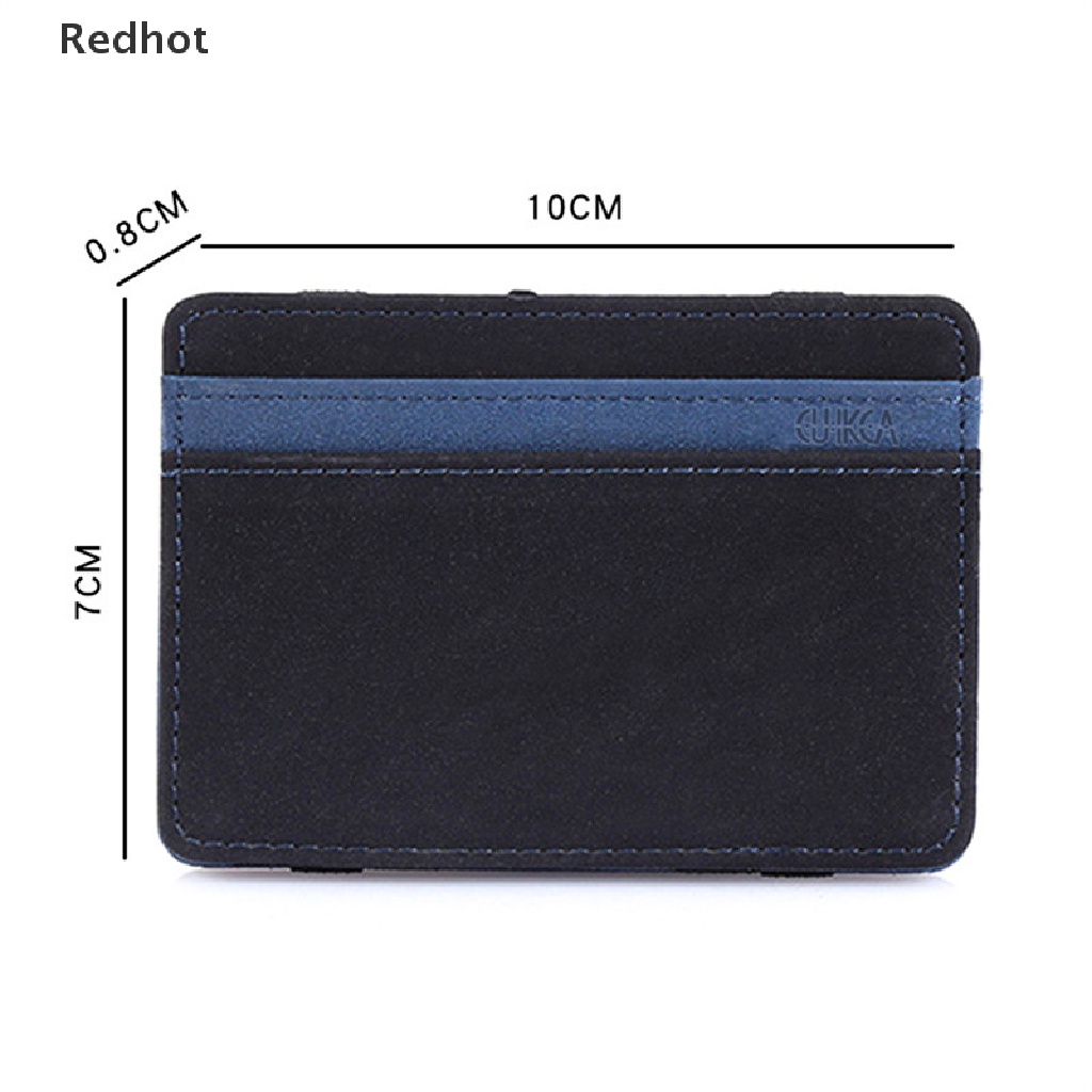 &lt; Redhot &gt; Ví Da Đựng Tiền Dây Thun Mỏng Có Kẹp Tiền Thần Kỳ Dành Cho Nam