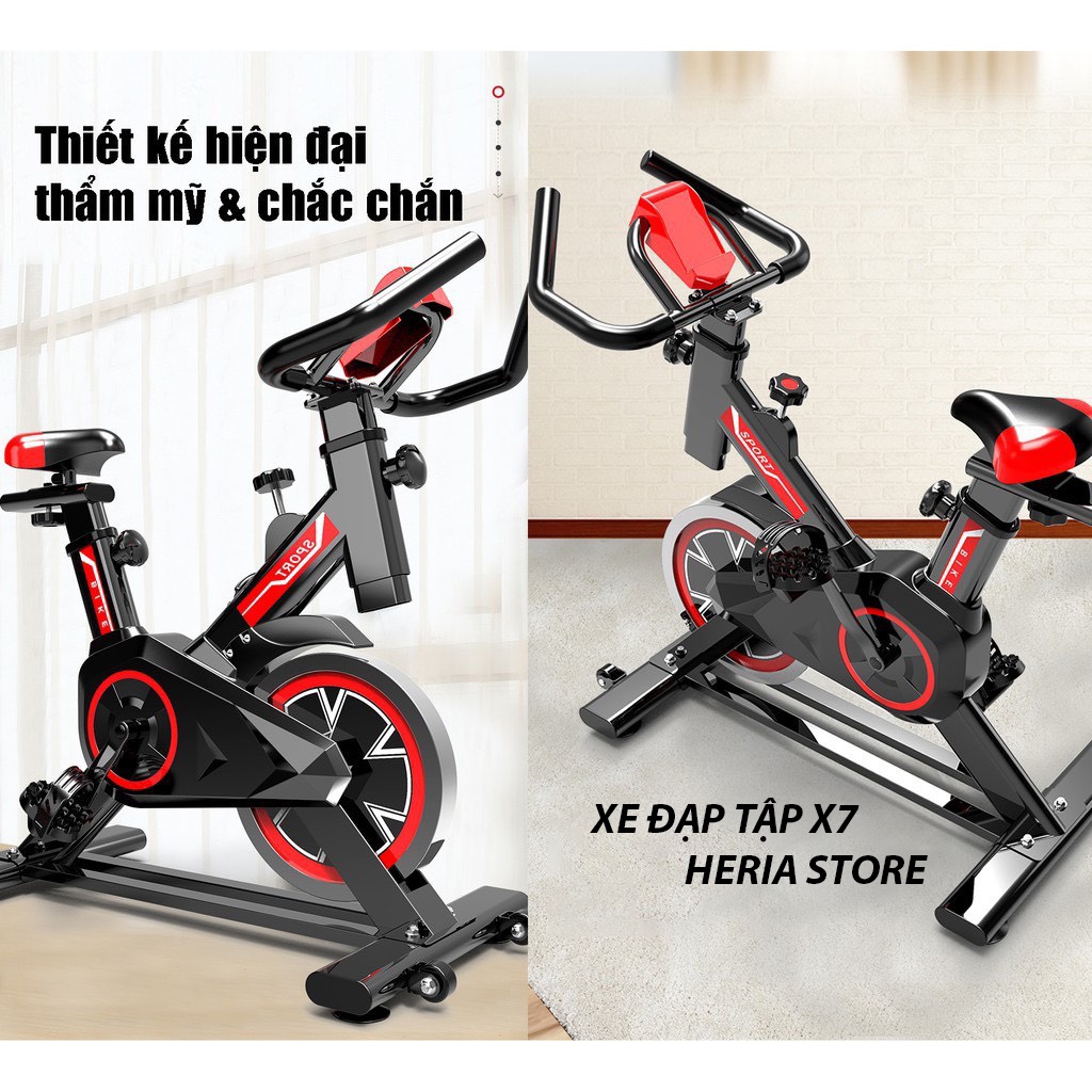Xe đạp tập thể dục gym tại nhà, máy đạp xe thể thao trong nhà tiện lợi nhỏ gọn X7 HERIA HCM