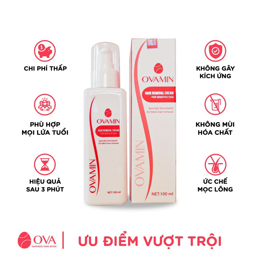 Kem Tẩy Lông Body OvaMin - Triệt Lông Nách, Chân, Tay, Bikini/Vùng Kín An Toàn Không Kích Ứng Da 💖 Chính Hãng | BigBuy360 - bigbuy360.vn