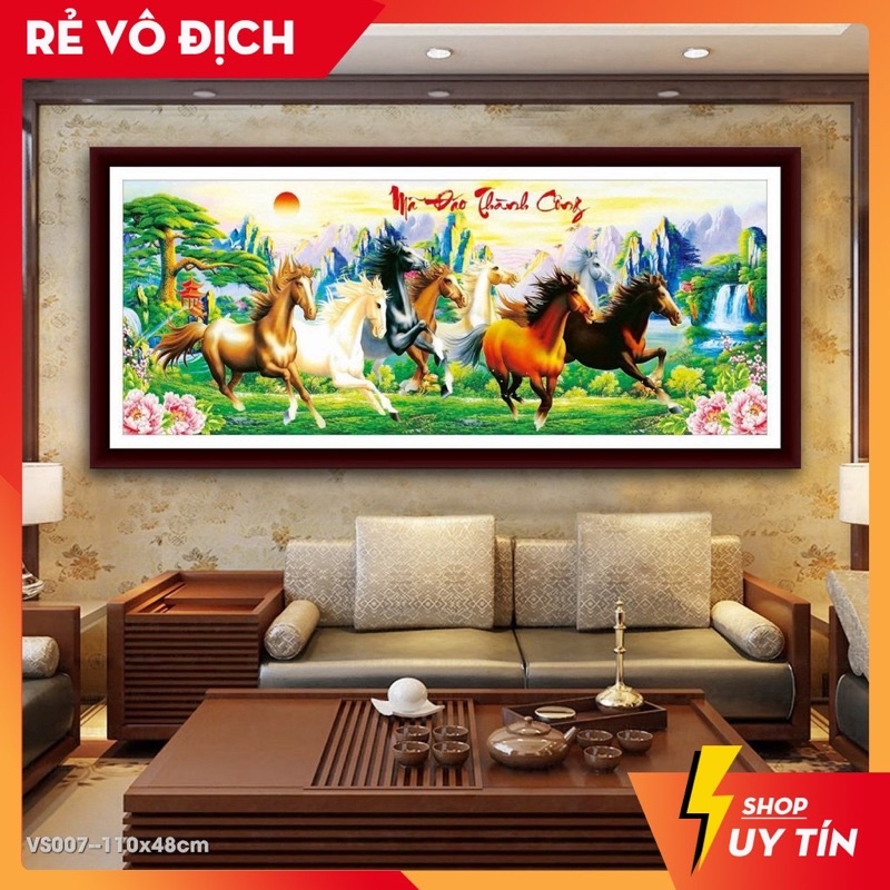 Tranh Đính Đá Mã Đáo Thành Công Vs007(110*48),Vs008(188*75)