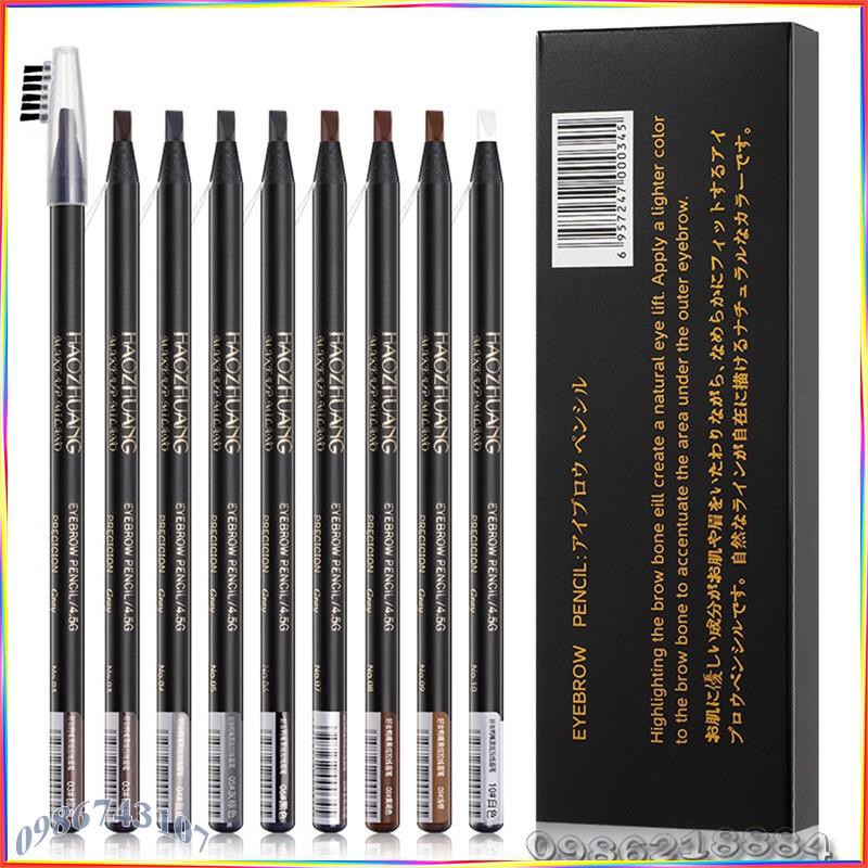 Chì xé kẻ mày cao cấp Haozhuang Make Up Milano Eyebrow Pencil siêu mịn bền màu AEP1