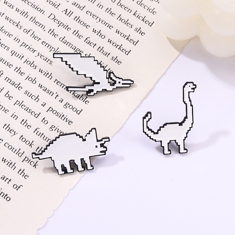 Huy Hiệu Cài Áo Hình Khủng Long Hoạt Hình Dễ Thương